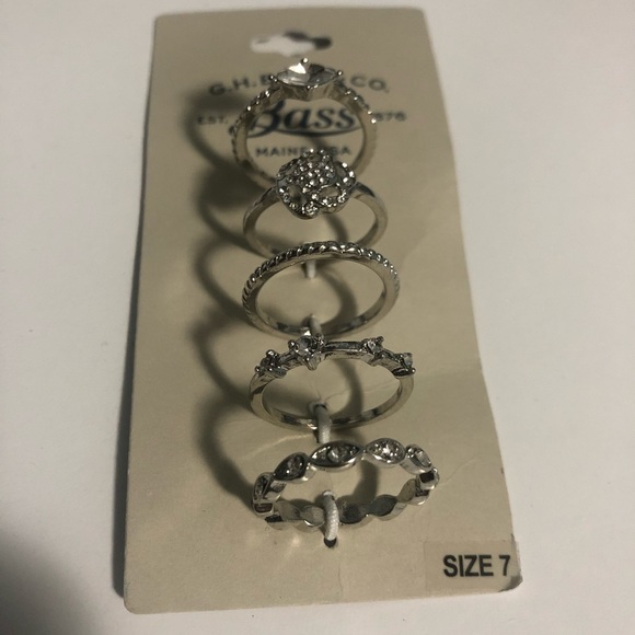 G. H. Bass & Co. Set of 5 Rings Size 7 - Picture 1 of 2